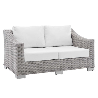 kitchen and dining room sets | CasaFoyer Conway Outdoor Patio Sunbrella Wicker Rattan 4-Piece Furniture Set | Stylish & Comfortable | UV-Resistant | Durable | Water-Resistant Covers | Easy Assembly | casafoyer.myshopify.com