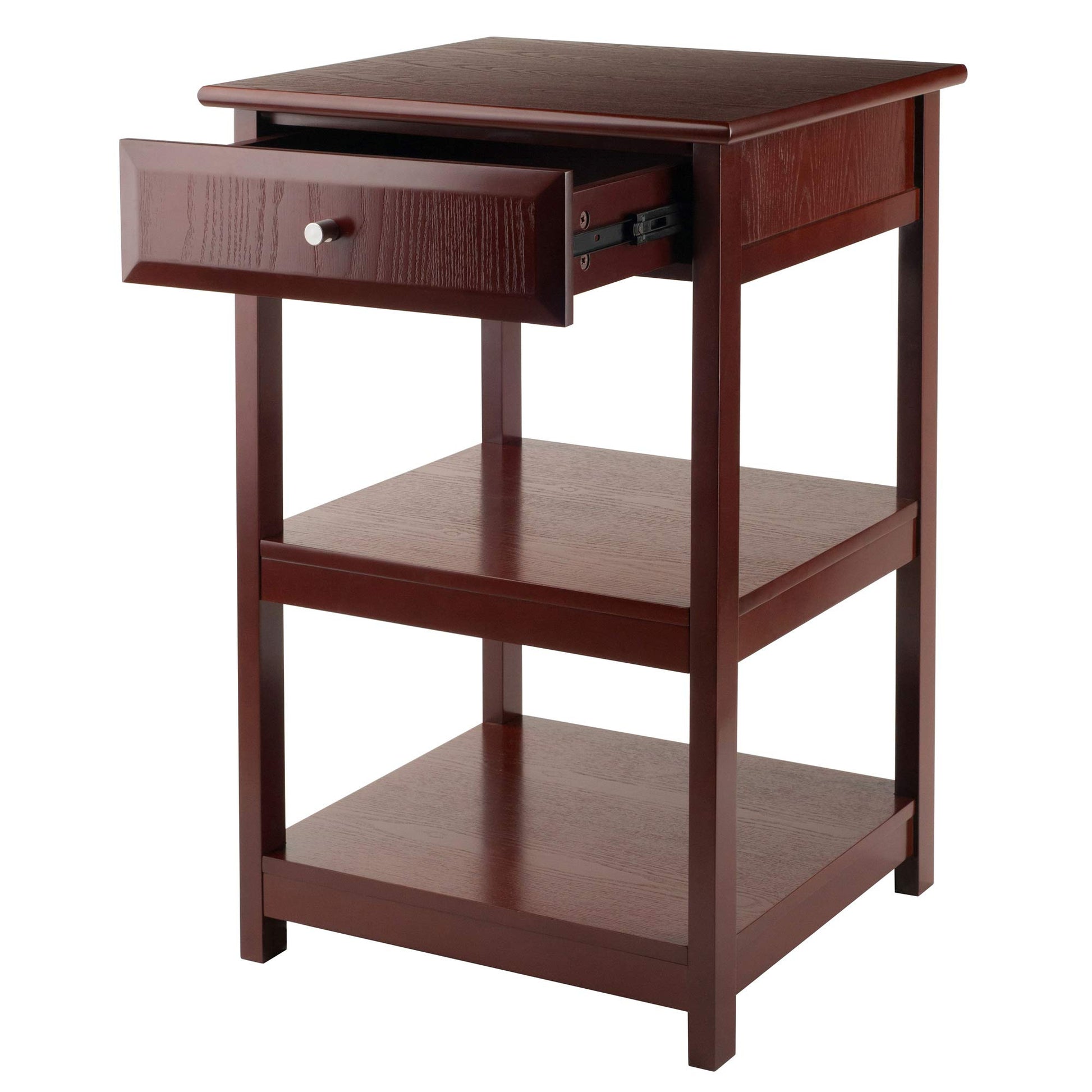 TABLE | Ergode Delta Printer Table | Ample Space for Printer & Storage | Walnut Finish | Composite Wood | Easy Assembly | 20.8W x 20.2D x 30.7H | casafoyer.myshopify.com
