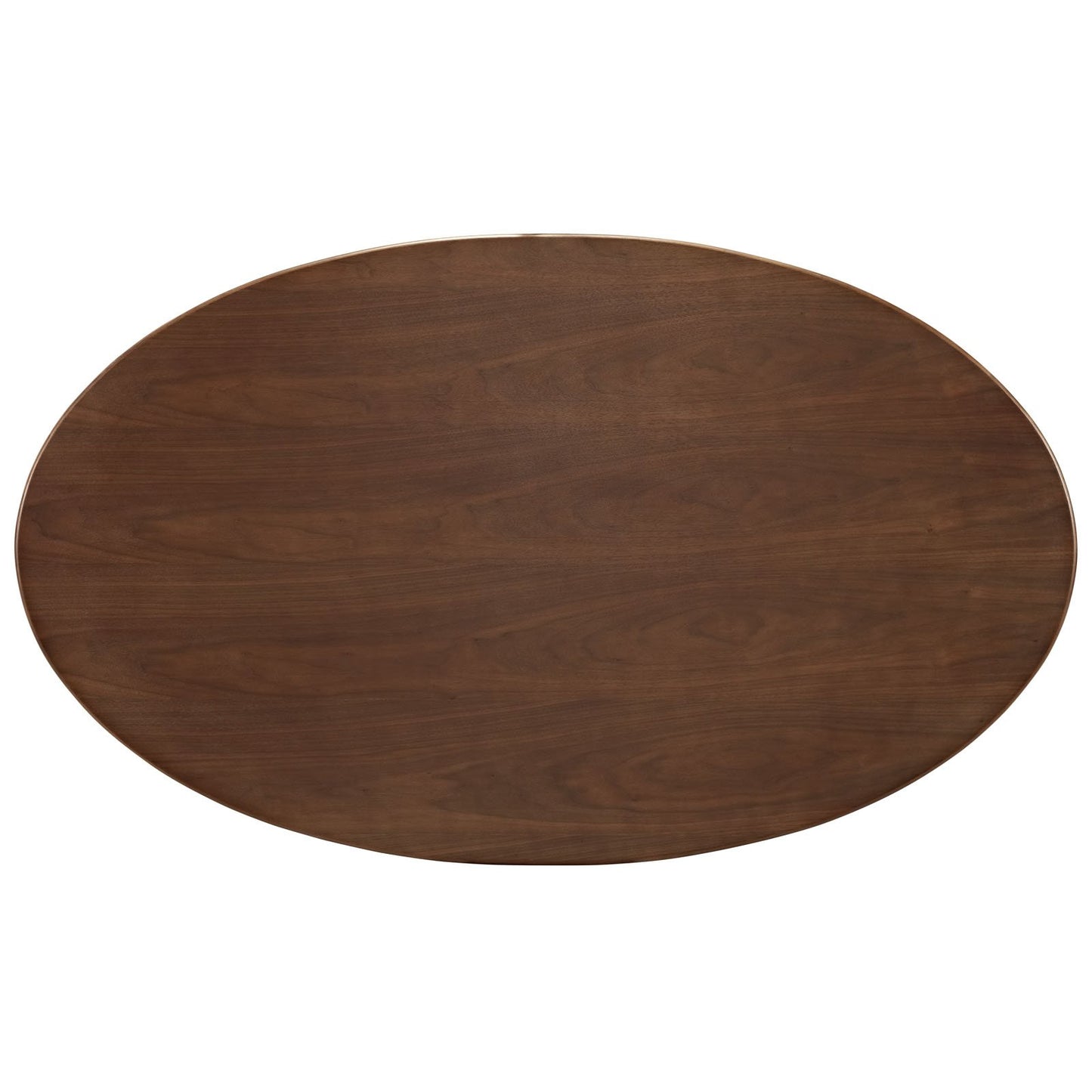 Dining Table | Lippa 60 Oval Walnut Dining Table | Timeless Modern Design | Walnut Veneer Top | Tapered Metal Base | Chip-Resistant Finish | casafoyer.myshopify.com