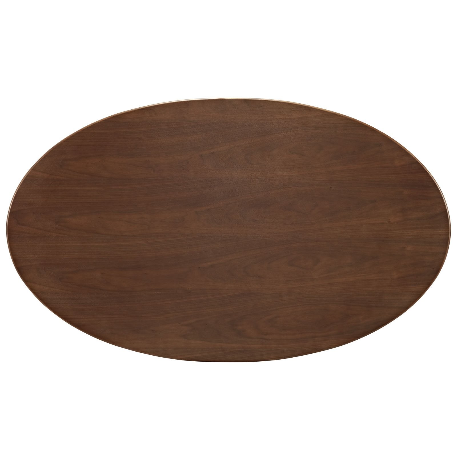 Dining Table | Lippa 60 Oval Walnut Dining Table | Timeless Modern Design | Walnut Veneer Top | Tapered Metal Base | Chip-Resistant Finish | casafoyer.myshopify.com