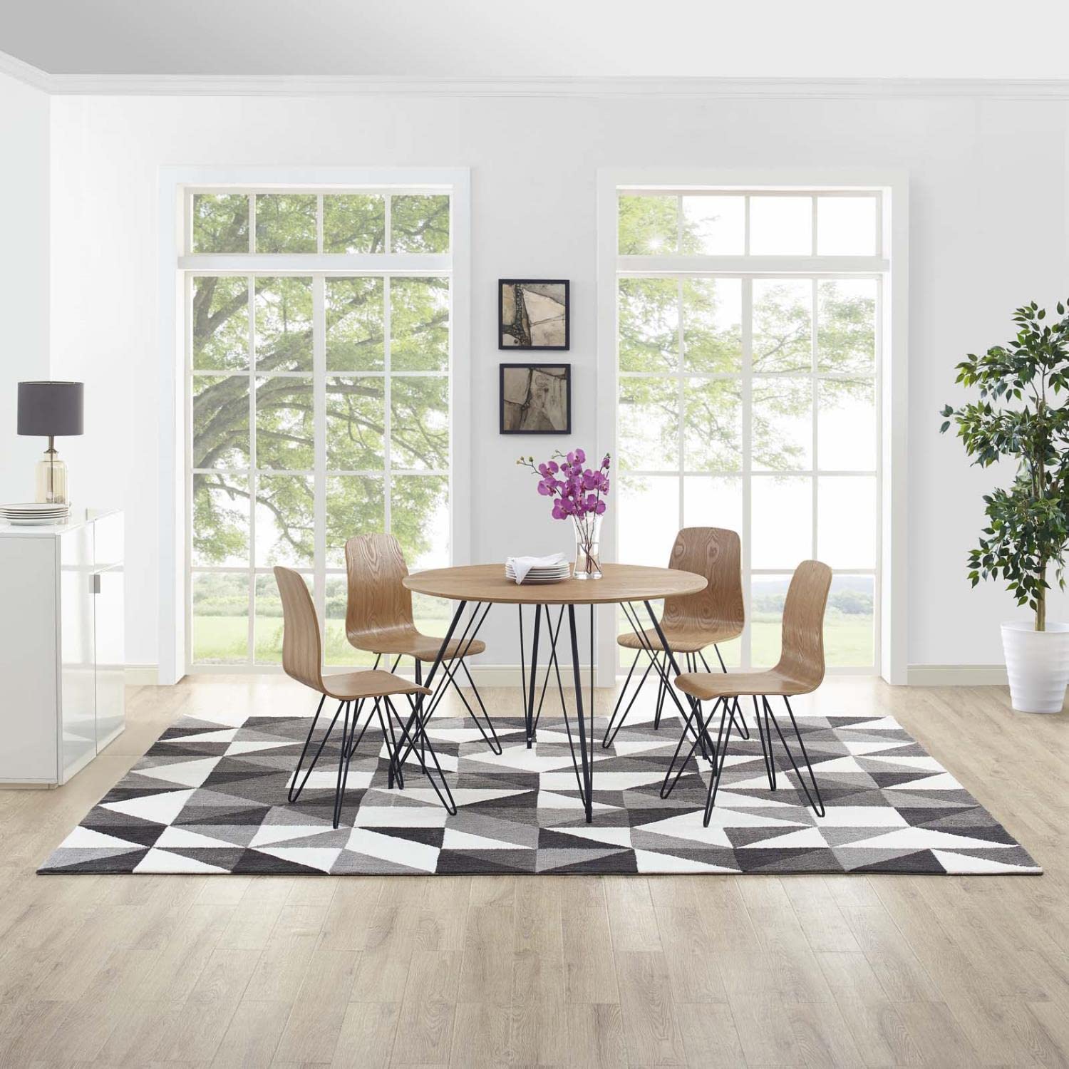 Carpet & Rugs | CasaFoyer Kahula Geometric Triangle Mosaic Area Rug | Elegant Design | Soft Polyester Microfiber | Non-Shedding | Stain Resistant | 8x10 Size | casafoyer.myshopify.com