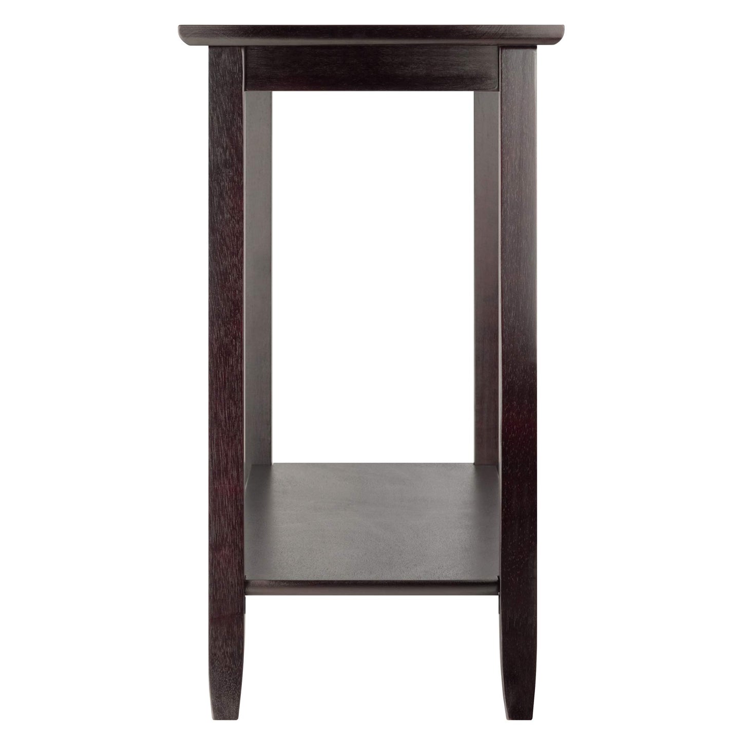 TABLE | Ergode Genoa Rectangular Console Hall Table | Glass Inset & Shelf | 40W x 16.34D x 30H | Dark Espresso Finish | casafoyer.myshopify.com