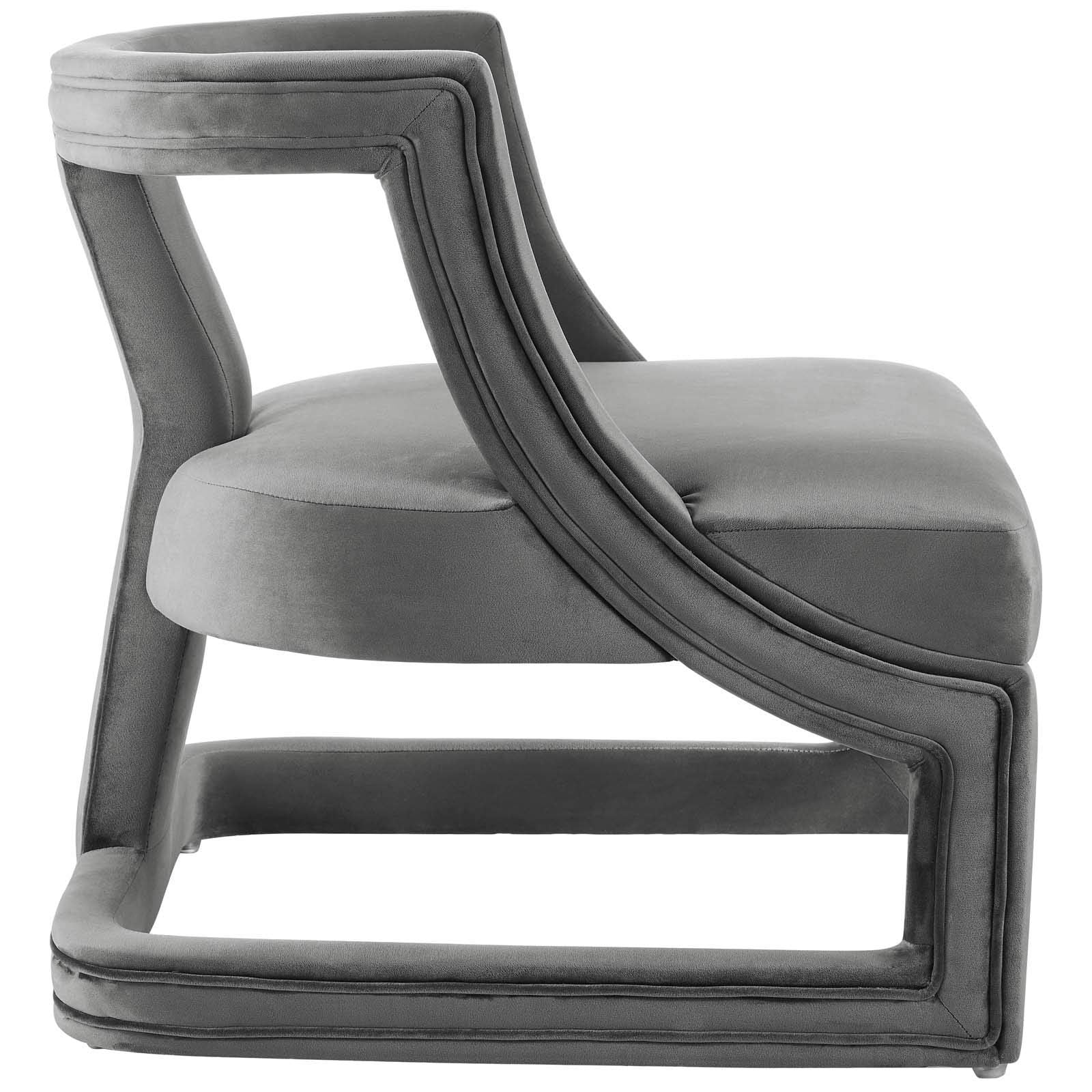 home office desk chairs | CasaFoyer Requisite Performance Velvet Accent Lounge Armchair | Luxurious Stain-Resistant Design | Sleek & Comfortable Seating | Gray | casafoyer.myshopify.com