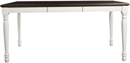Dining Table | CasaFoyer Shelby Dining Table | Solid Hardwood & Wood Veneers | Seats 6 | Removable Leaf | Easy Assembly | Timeless Design | Rubbed Antique Tabletop | casafoyer.myshopify.com