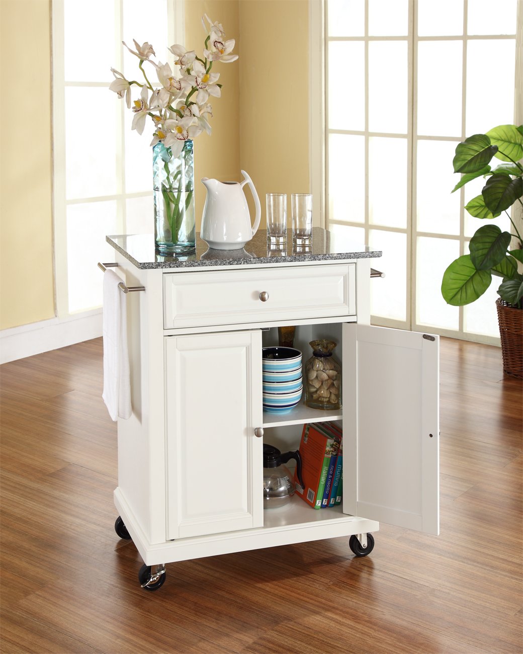 Kitchen Storage | Sturdy Solid Hardwood Kitchen Island | Elegant Raised Panel Doors | Ample Storage Space | Durable & Stylish Addition to Any Home | casafoyer.myshopify.com