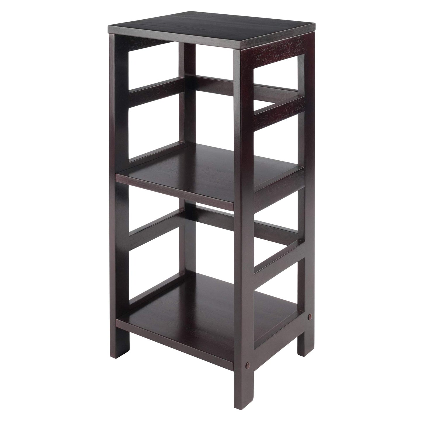 SHELF | Ergode  Elegant 2-Tier Espresso Shelf | 13.3W x 11.2D x 29.2H | Sturdy Design | Storage Baskets | Mix & Match with Other Shelves | Holds up to 20 lbs | Easy Assembly | casafoyer.myshopify.com