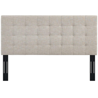 Bed | CasaFoyer  Paisley Tufted King/California King Headboard | Upholstered Linen | Beige | Adjustable Height | Durable Construction | Extra Wide Wood Legs | casafoyer.myshopify.com