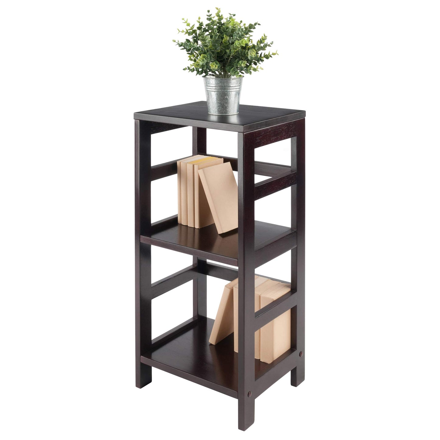 SHELF | Ergode  Elegant 2-Tier Espresso Shelf | 13.3W x 11.2D x 29.2H | Sturdy Design | Storage Baskets | Mix & Match with Other Shelves | Holds up to 20 lbs | Easy Assembly | casafoyer.myshopify.com