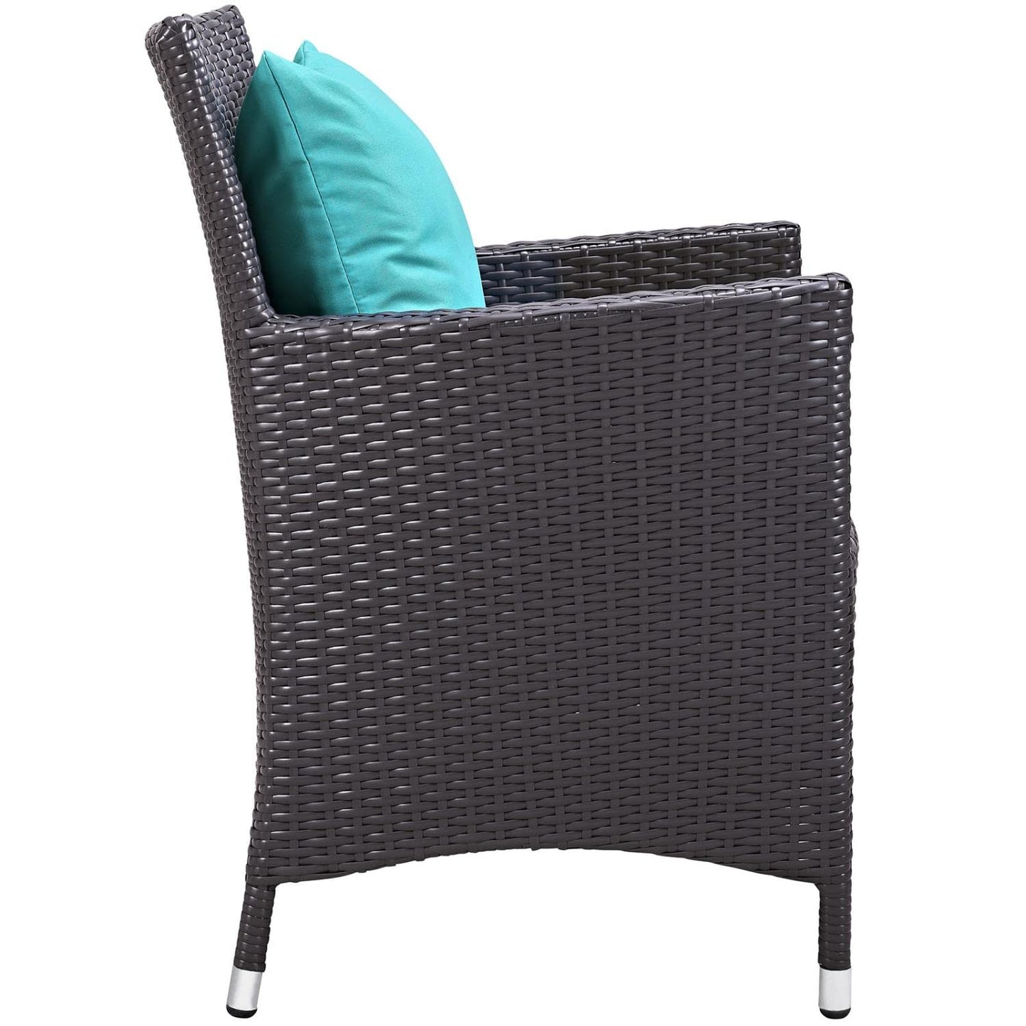 kitchen and dining room sets | CasaFoyer Convene Outdoor Sectional Series | Durable Rattan Weave | Aluminum Frame | Weather-Resistant Cushions | 5 Piece Dining Set with Glass Top | casafoyer.myshopify.com
