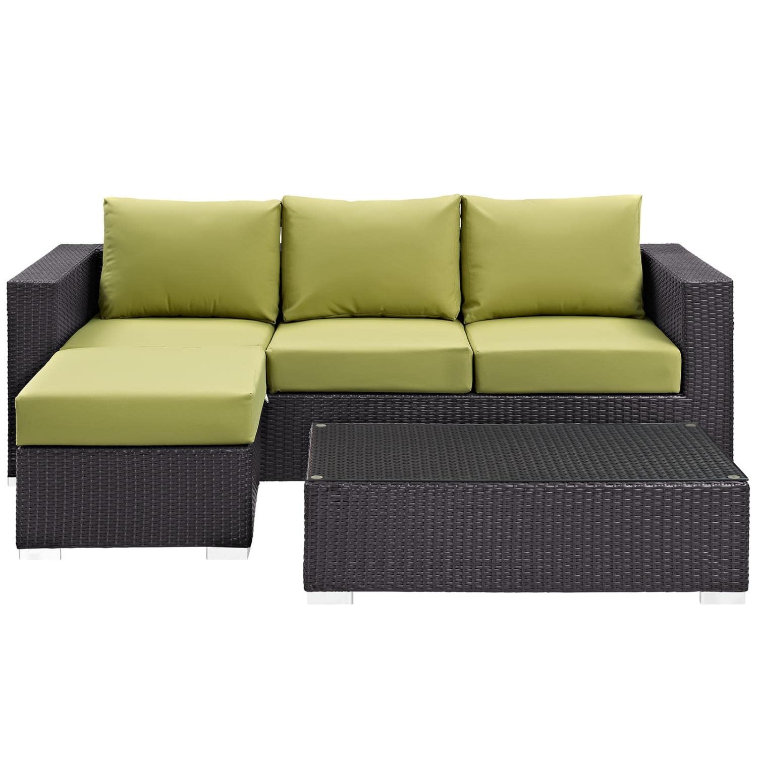 kitchen and dining room sets | CasaFoyer Convene Outdoor Sectional Set | Durable Rattan Weave | Weather-Resistant Cushions | Coffee Table, Ottoman, Sofa. Elevate your outdoor space with this versatile furniture set. | casafoyer.myshopify.com