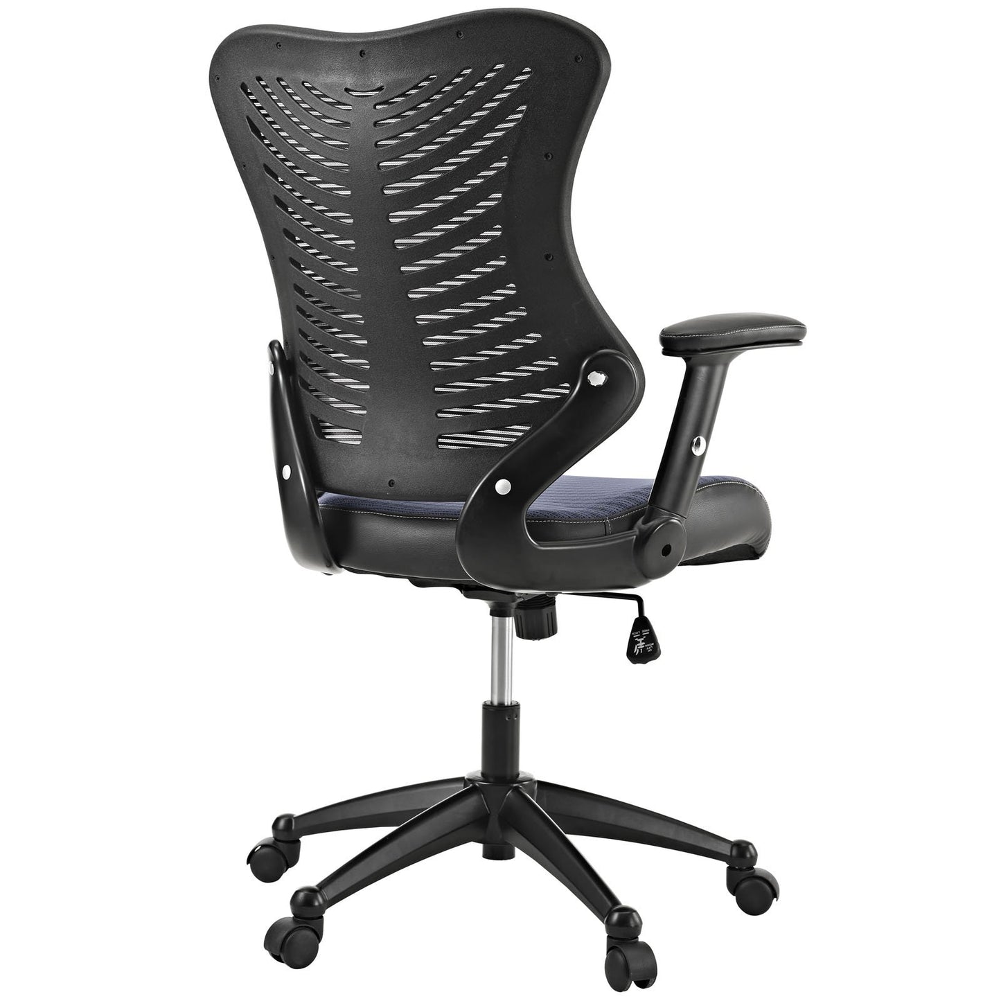 home office desk chairs | CasaFoyer Clutch Office Chair | Ultimate Comfort & Style | Ergonomic Mesh Back | Plush Waterfall Seat | Lumbar Support | Curved Seat | Ideal for Taller Individuals | Black Mesh Back & Leatherette Seat | casafoyer.myshopify.com