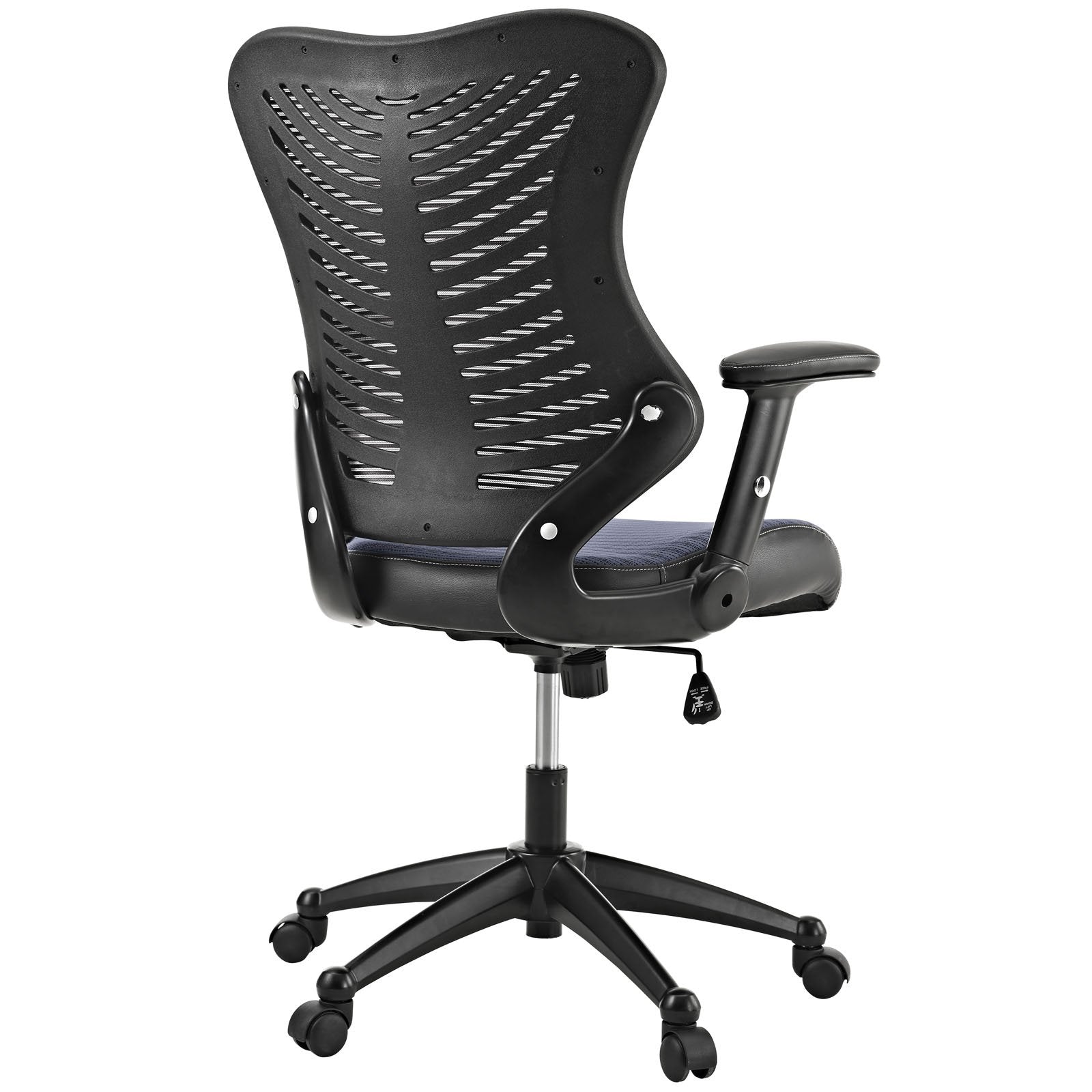 home office desk chairs | CasaFoyer Clutch Office Chair | Ultimate Comfort & Style | Ergonomic Mesh Back | Plush Waterfall Seat | Lumbar Support | Curved Seat | Ideal for Taller Individuals | Black Mesh Back & Leatherette Seat | casafoyer.myshopify.com