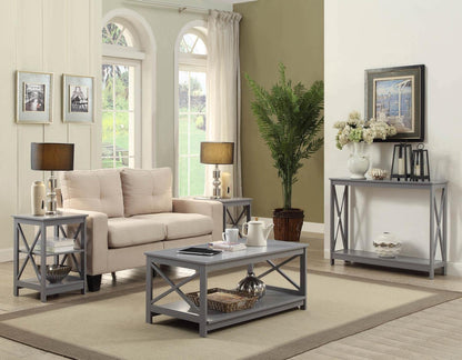 TABLE | Ergode Oxford End Table with Shelves | Stylish & Versatile Home Decor | Sleek Design with X Frame Panel Sides | Ample Storage Space | Durable MDF Construction | Fresh & Contemporary Appeal | casafoyer.myshopify.com