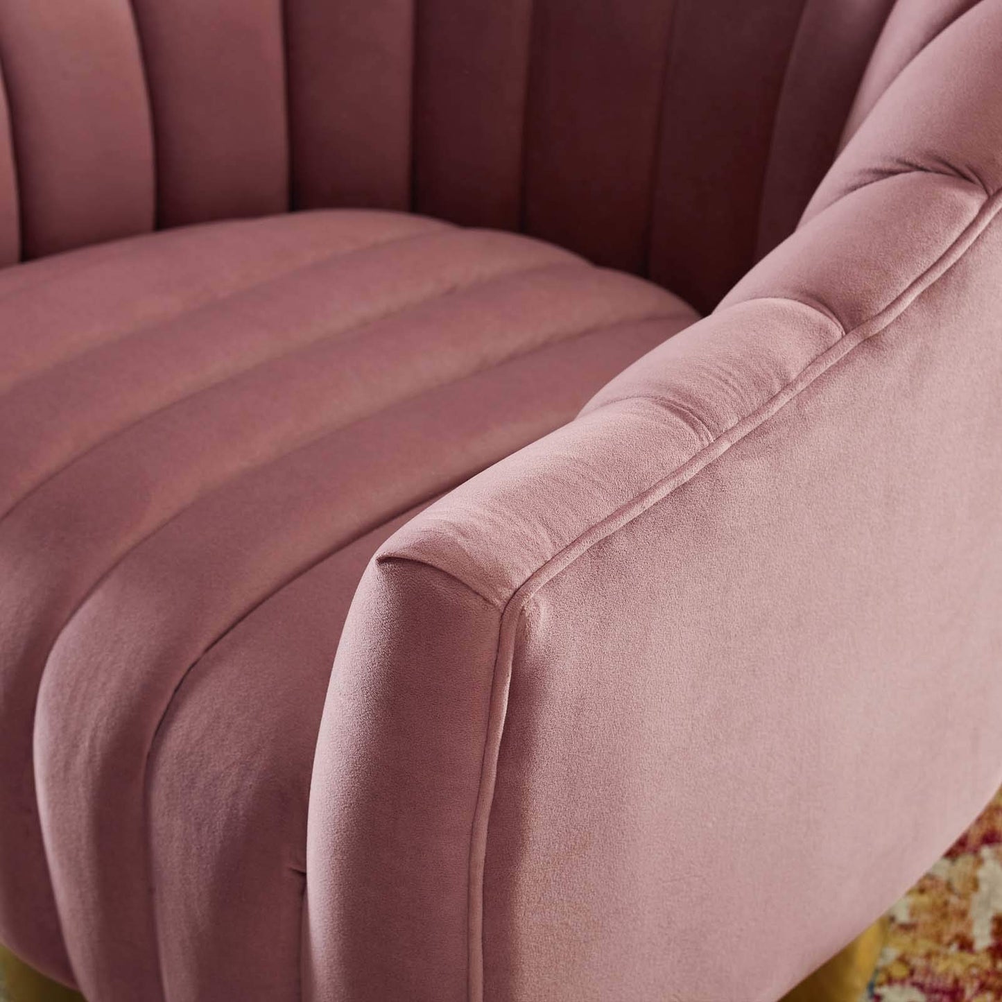 home office desk chairs | CasaFoyer Buoyant Vertical Channel Tufted Accent Lounge Swivel Chair | Ultimate Comfort & Style | Stain-Resistant Performance Velvet | Rotating Gold Base | casafoyer.myshopify.com