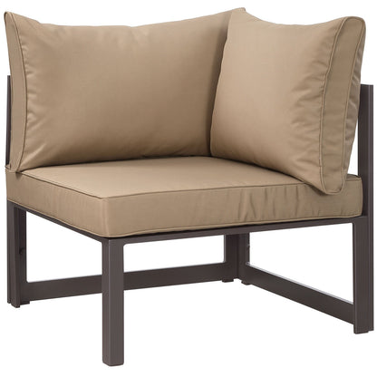 Patio Furniture Sets | Fortuna Outdoor Patio Corner Sofa Chair | Modern Design | All-Weather Cushions | Powder-Coated Aluminum | Ideal for Contemporary Outdoor Spaces | casafoyer.myshopify.com