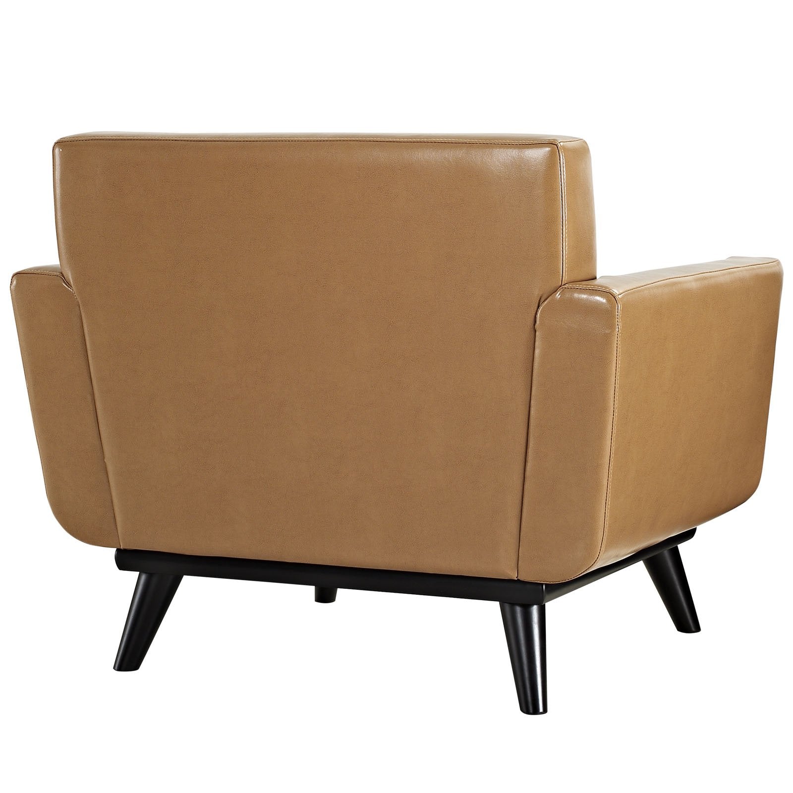 Sofa & chair Sets | Engage Leather Armchair | Luxurious & Cozy Lounging Experience | Curved Design | Plush Cushions | Eye-Catching Buttons | Solid Wood Legs | Tan Color | casafoyer.myshopify.com