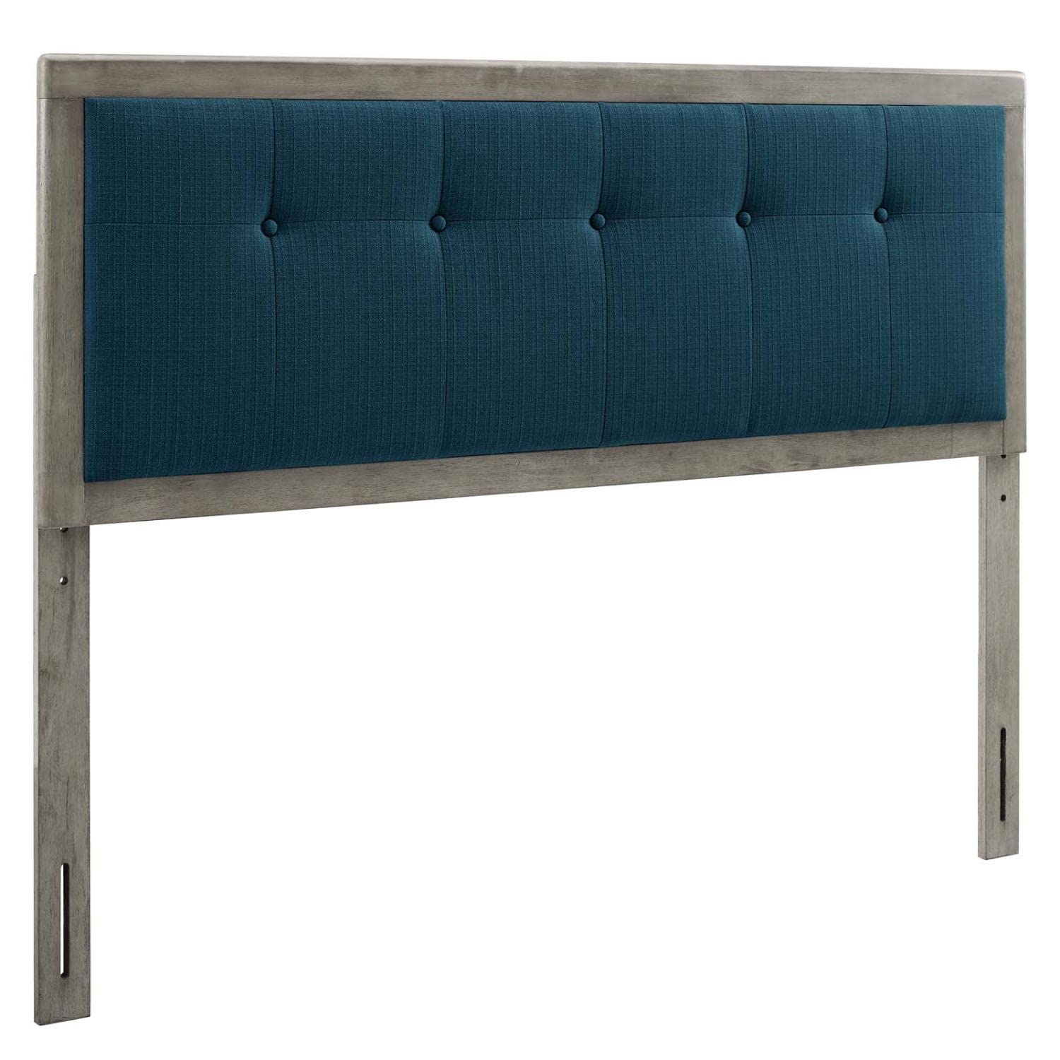 headboards | CasaFoyer Draper Tufted Wood Twin Headboard | Contemporary Charm | Vintage Accents | Natural Beauty | Compatible with Billie and Margo Collections | Dense Foam Padding | Fabric Upholstery | Gray Azure | casafoyer.myshopify.com