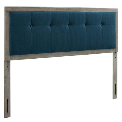Bed | CasaFoyer Draper Tufted Wood King Headboard | Contemporary Design | Vintage Accents | Natural Appeal | Gray Azure | casafoyer.myshopify.com