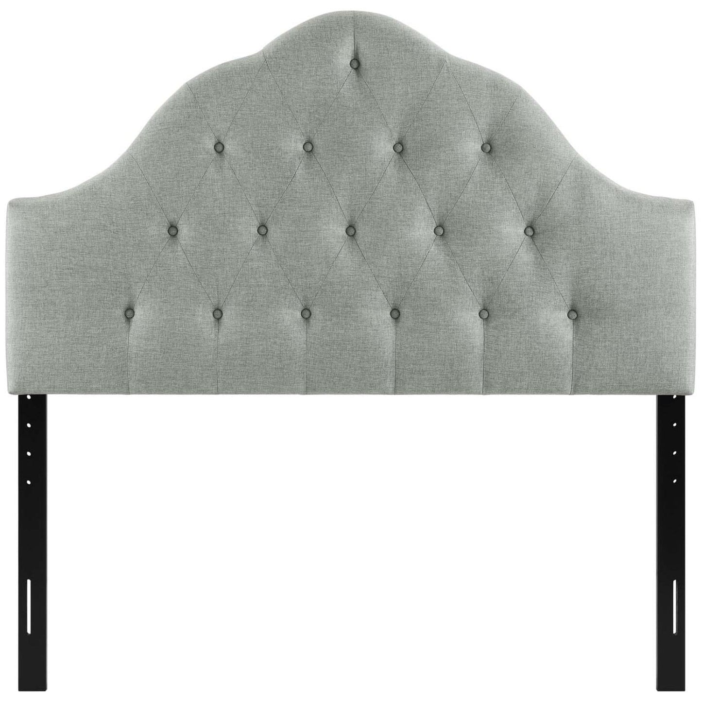 headboards | CasaFoyer  Sovereign Button Tufted Linen Fabric Upholstered Queen Headboard | Luxurious Comfort | Elegant Design | Plush Upholstery | Gray | casafoyer.myshopify.com