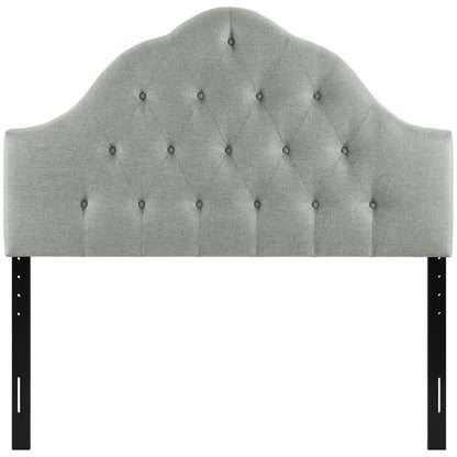 headboards | CasaFoyer  Sovereign Button Tufted Linen Fabric Upholstered Queen Headboard | Luxurious Comfort | Elegant Design | Plush Upholstery | Gray | casafoyer.myshopify.com