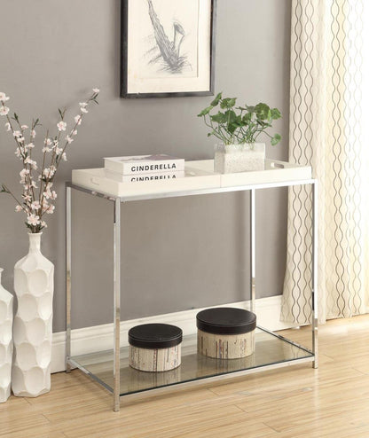 TABLE | Ergode Palm Beach Console Table | Urban Aesthetics | Versatile Functionality | Removable Trays | Clear Glass Top | casafoyer.myshopify.com