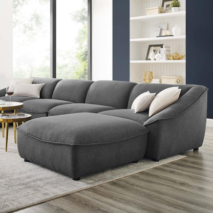 kitchen and dining room sets | CasaFoyer Comprise Upholstered 6-Piece Living Room Set | Stylish Sofa, Ottomans | French Piping, Plush Seating | Polyester Upholstery | Solid Wood, Sturdy Legs | casafoyer.myshopify.com