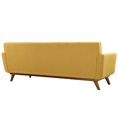 sofas | CasaFoyer Engage Sofa | Curved Lines | Generously Sized Cushions | Tufted Buttons | Cherry Legs | Plush Upholstery | Perfect for Relaxation, Brunch, and Conversations | casafoyer.myshopify.com