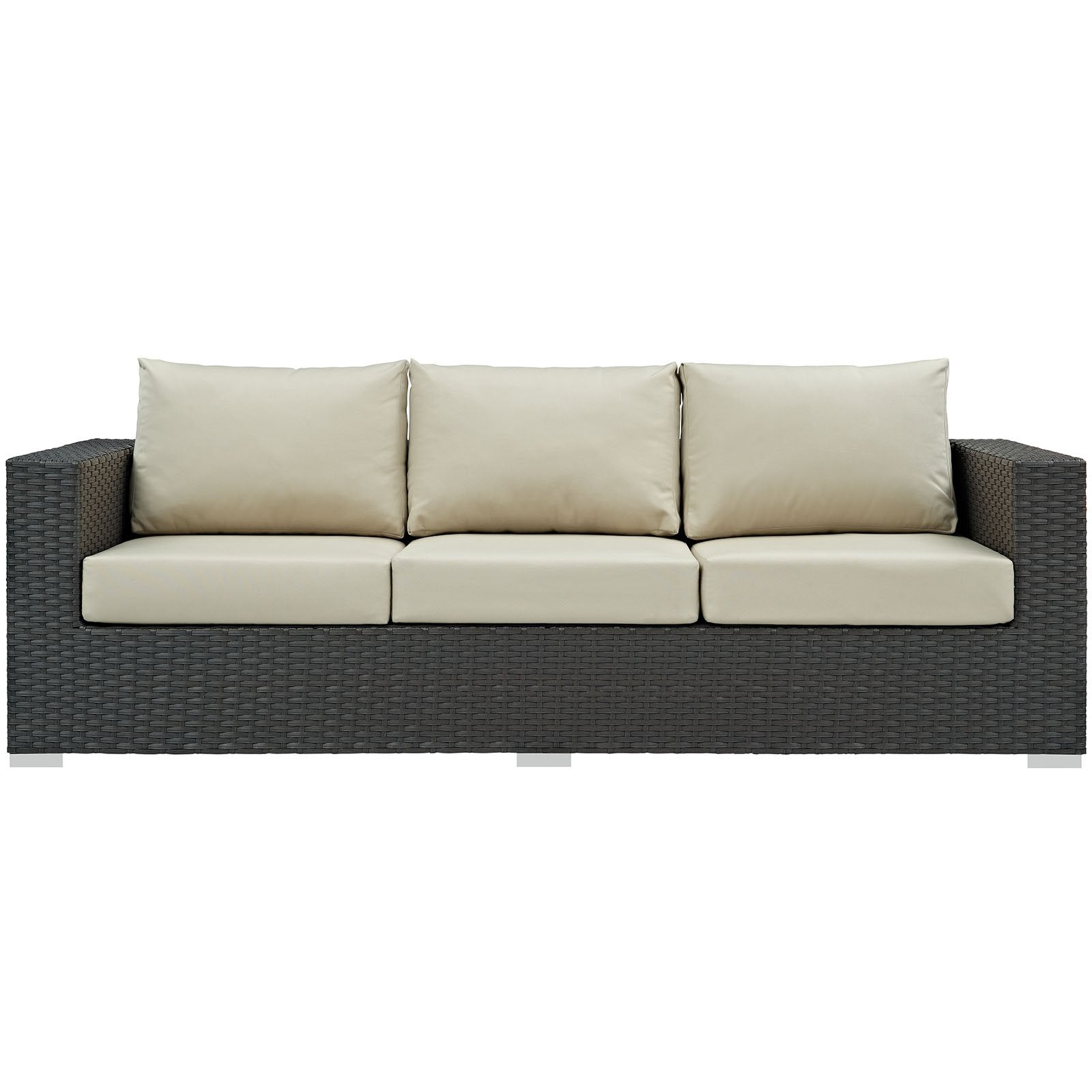 Patio Furniture Sets | Sojourn Outdoor Patio Sofa | Sturdy & Versatile Seating | Sunbrella Cushions | Synthetic Rattan | UV Protection | Aluminum Frame | casafoyer.myshopify.com