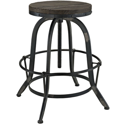 barstools | CasaFoyer Collect | Industrial Modern Counter Stool Set of 4 | Pine Wood Top | Cast Iron Stand | Foot Ring | Immerse in Experience | casafoyer.myshopify.com