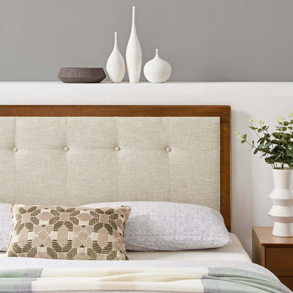 Bed | CasaFoyer Draper Tufted Wood Full Headboard | Contemporary Charm | Nostalgic Accents | Natural Appeal | Walnut Beige | Fits Full-Size Beds | Easy to Customize | Durable Construction | Includes One Headboard | casafoyer.myshopify.com