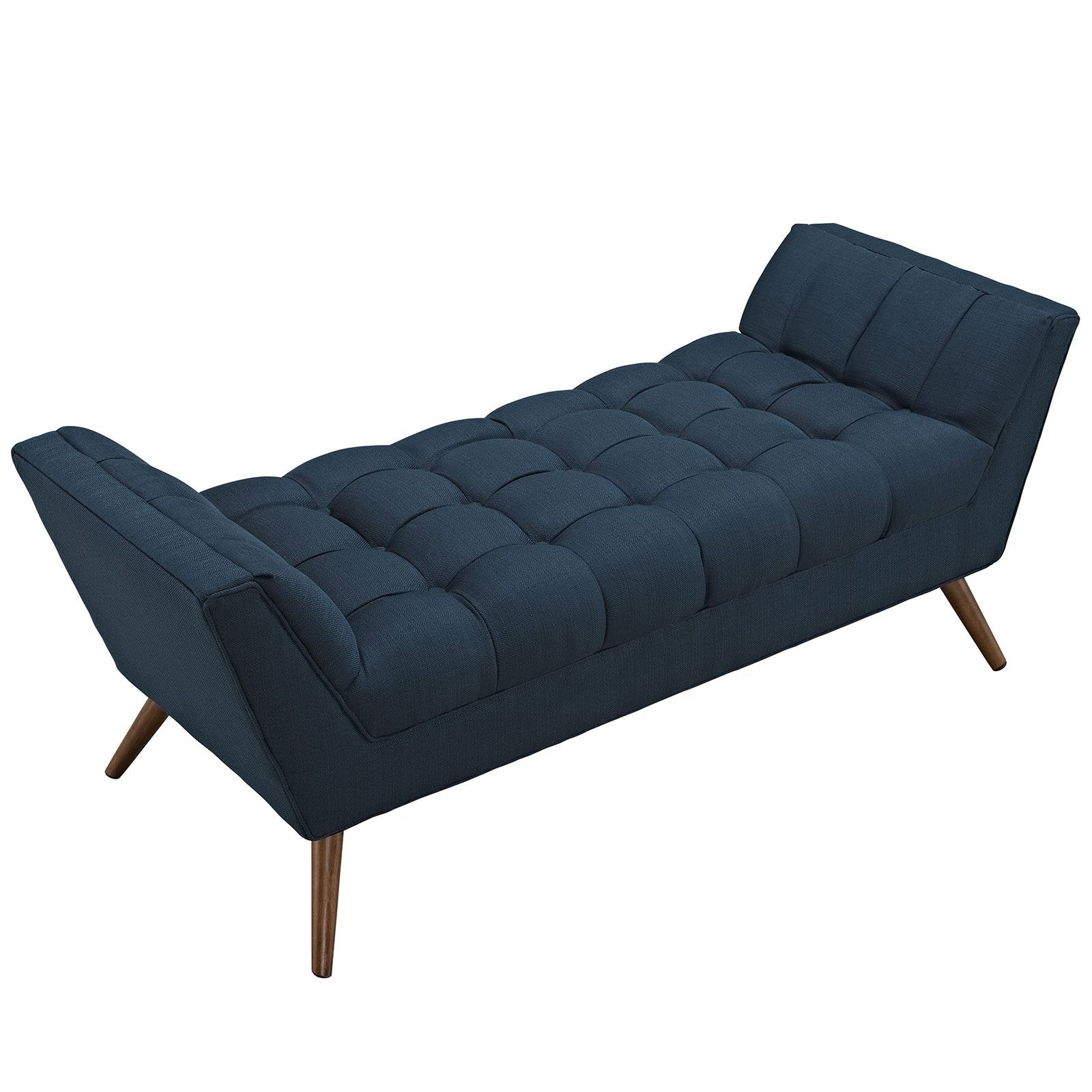 ottomans | CasaFoyer Response Collection Tufted Upholstered Bench - Azure | Meticulously Designed | Comfortable & Stylish | Tapered Wood Legs | Exceptional Quality | casafoyer.myshopify.com