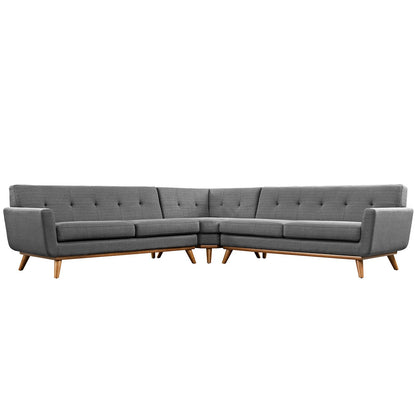 sofas | CasaFoyer Engage Living Room Set | Curved Design | Dual Cushions | Stylish Upholstery | Sturdy Rubberwood Legs | Includes Corner Sofa & Loveseats | casafoyer.myshopify.com