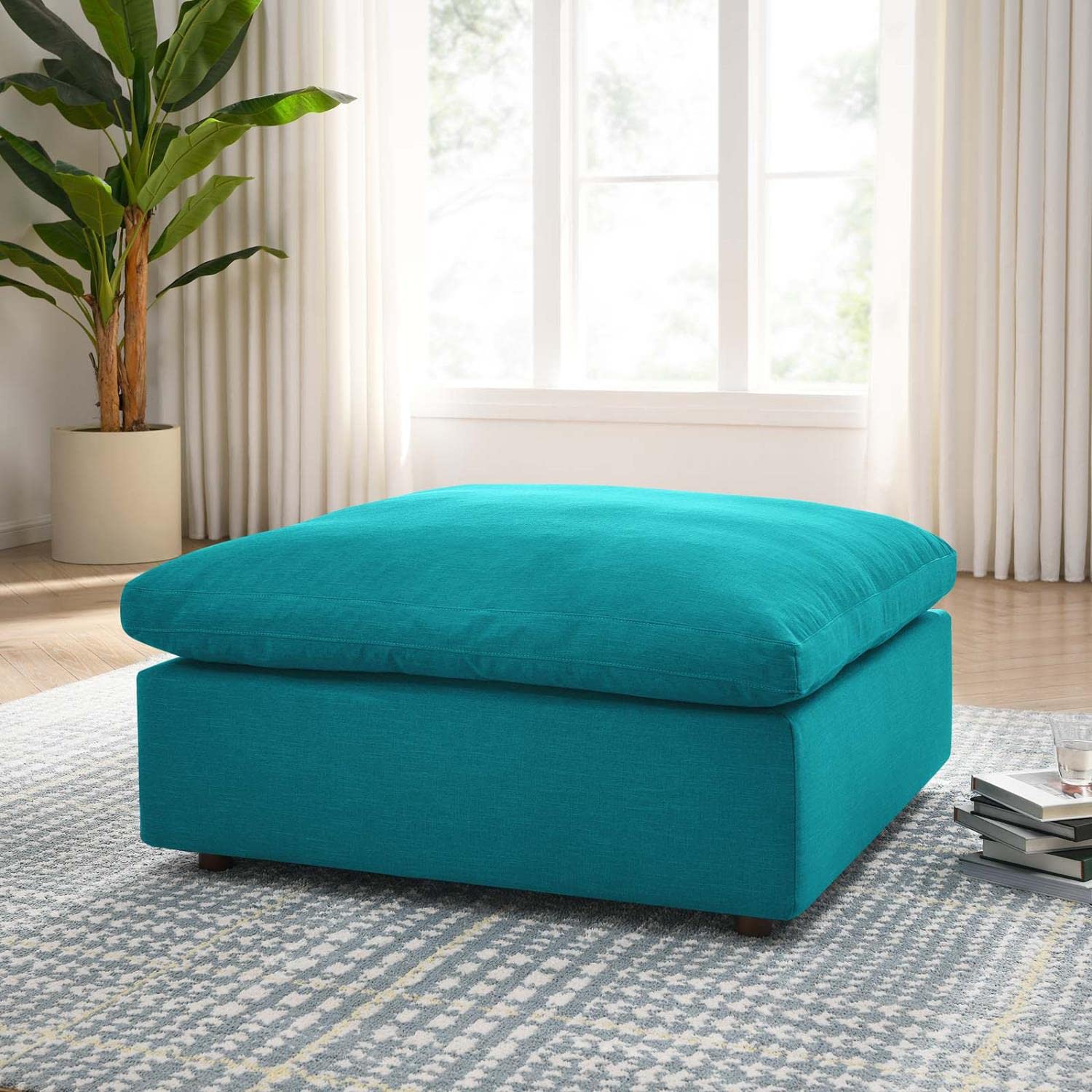 sofas | CasaFoyer Commix Ultimate Relaxation Armless Chair | Cotton & Down Cushions | Modern Design | Soft Polyester Fabric | Sturdy Wood Frame | Ideal for Living Room, Family Room, Game Room | Weight Capacity 331 lbs. | Includes Overstuffed Ottoman | casafoyer.myshopify.com