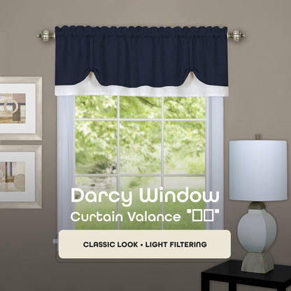 solar panels | CasaFoyer Darcy Window Curtain Valance | Polyester Fabric | 1.5 Rod Pocket | Kitchen Decor | Navy/White | 58x14 | casafoyer.myshopify.com
