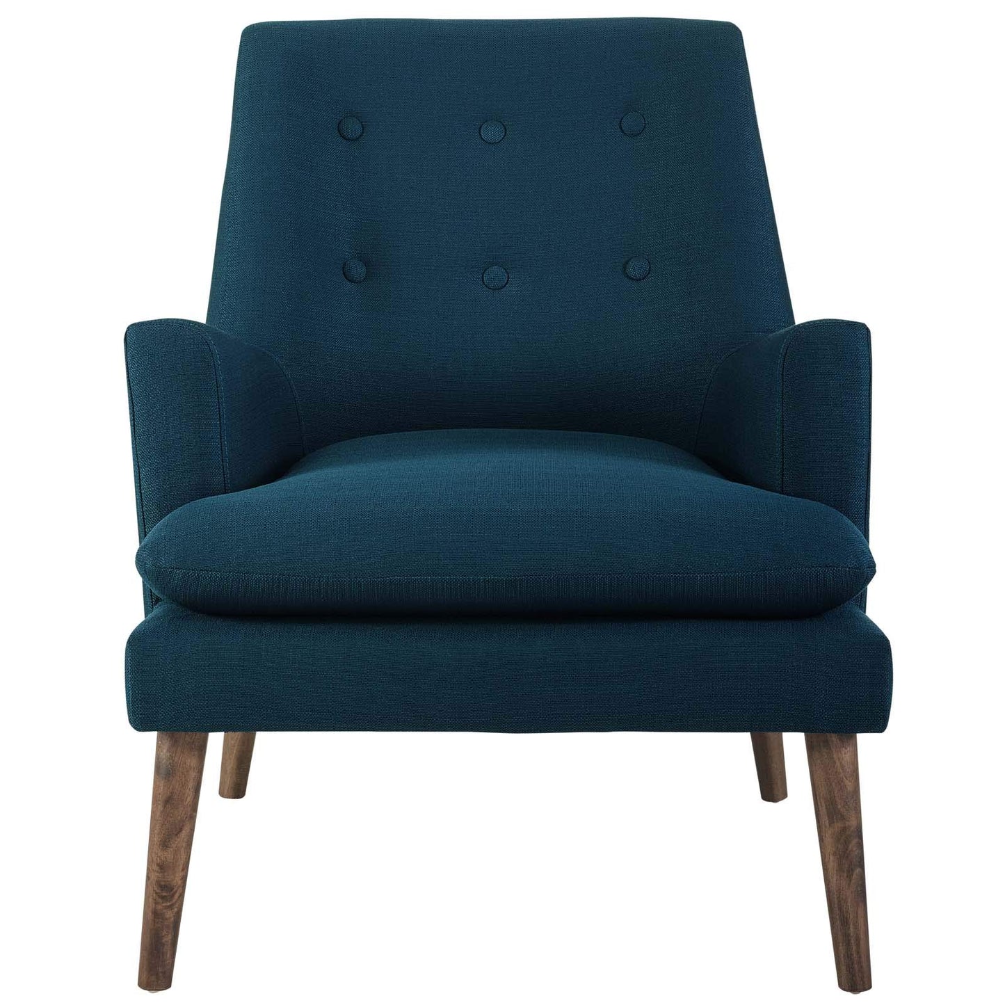home office desk chairs | CasaFoyer Leisure Lounge Chair | Mid-Century Modern | Plush Foam Seat | Button Tufted Back | Walnut-Stained Legs | Perfect for Living Room, Lounge, Bedroom | Supports up to 331 lbs | casafoyer.myshopify.com