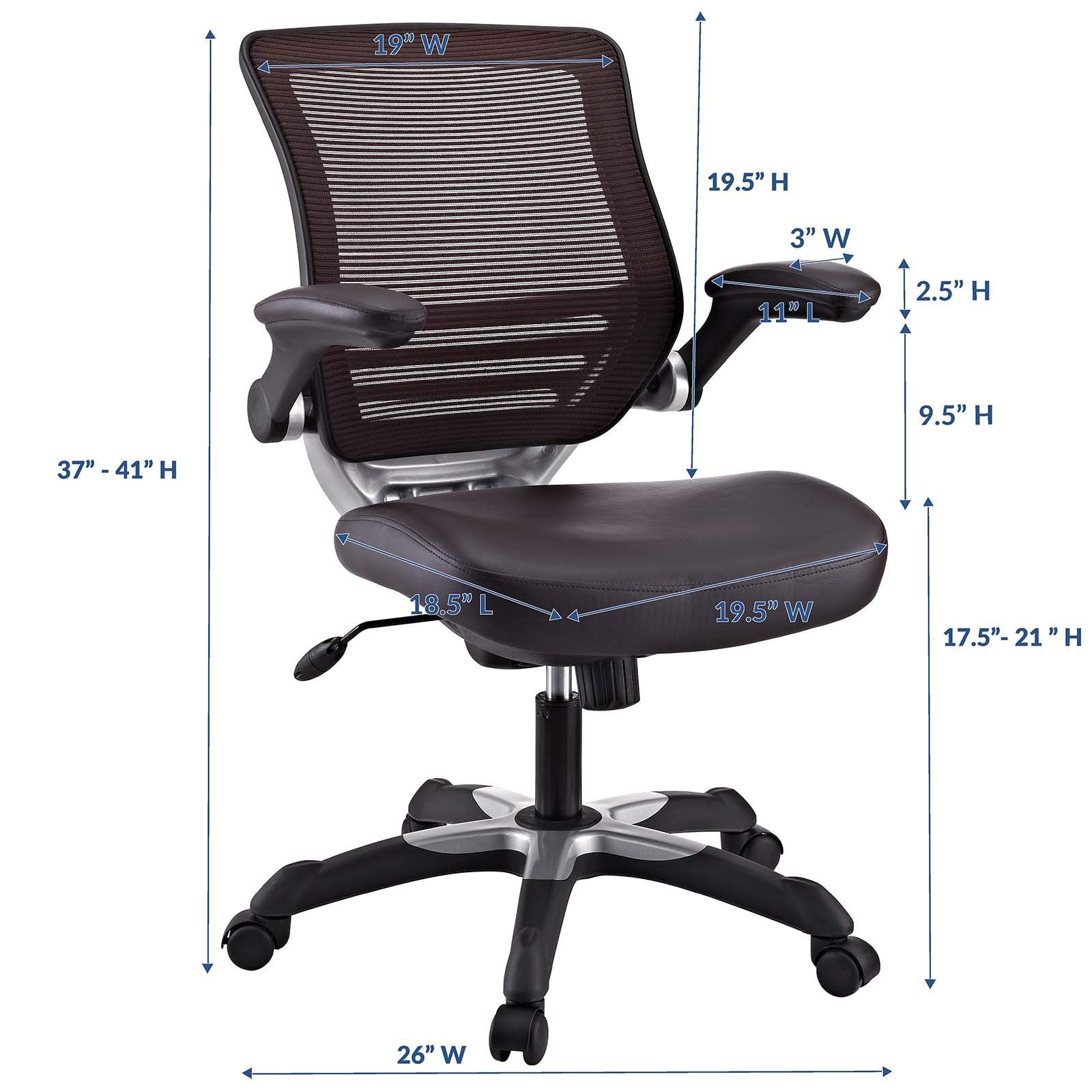 home office desk chairs | CasaFoyer Edge Office Chair | Revolutionary Comfort & Ergonomics | Luxurious Leatherette Seat | Brown | casafoyer.myshopify.com