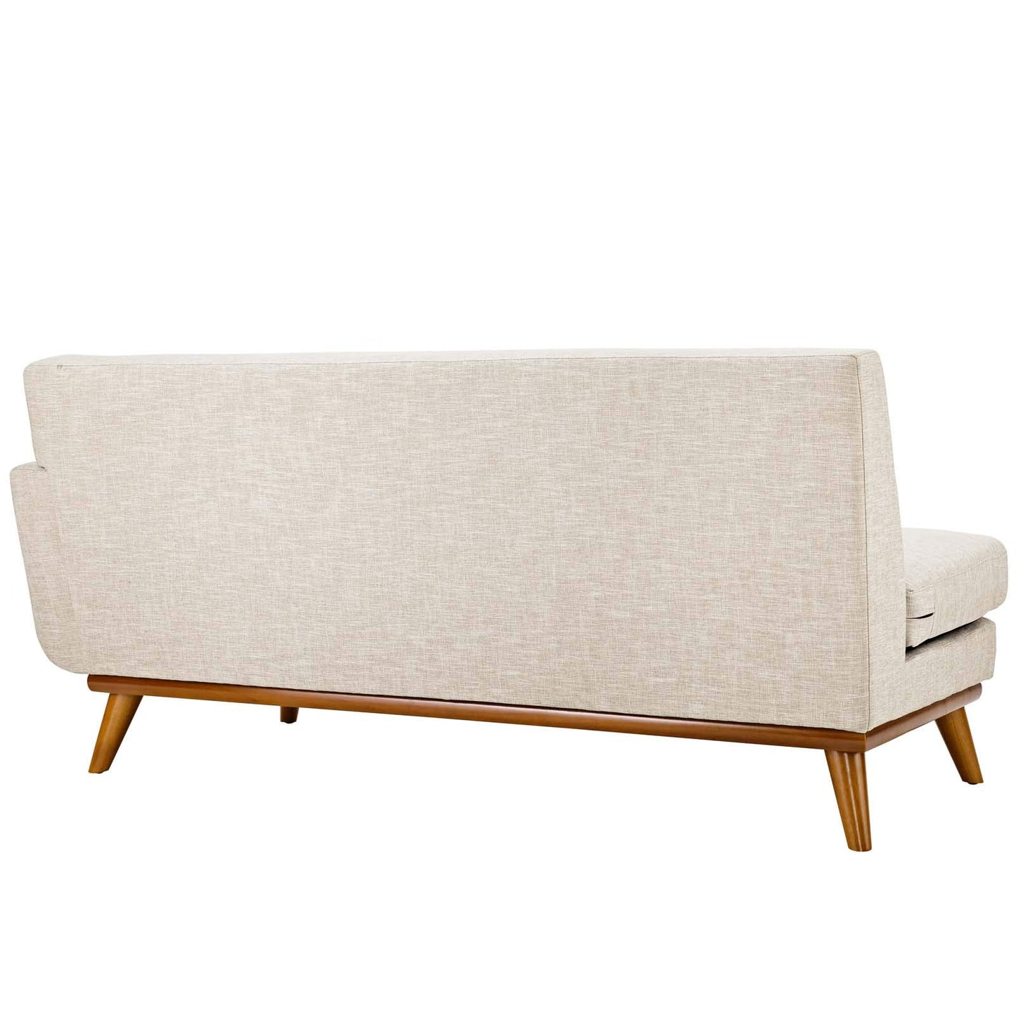 sofas | Engage Right-Arm Loveseat | Plush Cushions | Beige Upholstered Fabric | Tufted Buttons | Sturdy Rubberwood Frame | Perfect for Relaxation & Conversations | casafoyer.myshopify.com