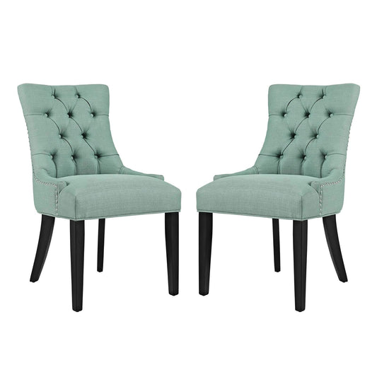 home office desk chairs | CasaFoyer Regent Dining Side Chair Set of 2 | Tufted Buttons | Nailhead Trim | Plush Cushion | Polyester Fabric | Nostalgic Era Design | casafoyer.myshopify.com