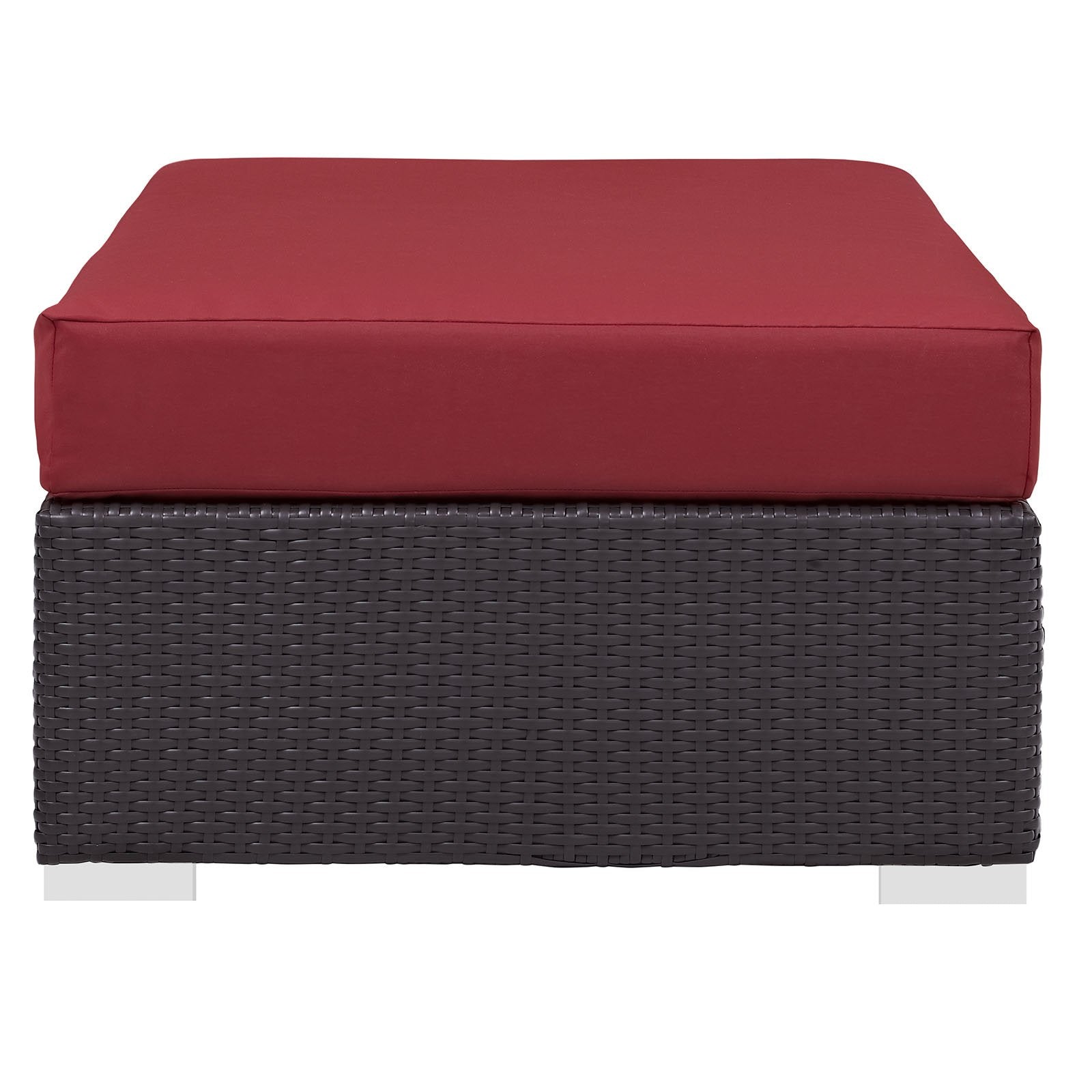 Ottoman | Convene Outdoor Sectional | Durable Rattan Ottoman | All-Weather Cushions | Patio, Backyard, Poolside Gathering | casafoyer.myshopify.com
