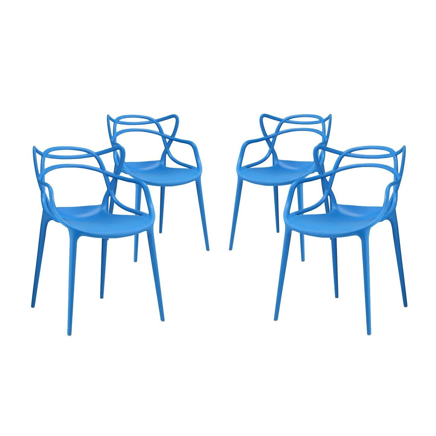 home office desk chairs | CasaFoyer Entangled Dining Chair Set of 4 | Captivating Organic Design | Molded Plastic | Foot Caps | Fully Assembled | Wipe-Clean Surface | casafoyer.myshopify.com