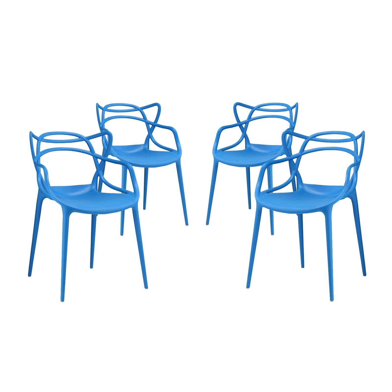 home office desk chairs | CasaFoyer Entangled Dining Chair Set of 4 | Captivating Organic Design | Molded Plastic | Foot Caps | Fully Assembled | Wipe-Clean Surface | casafoyer.myshopify.com