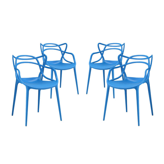 home office desk chairs | CasaFoyer Entangled Dining Chair Set of 4 | Captivating Organic Design | Molded Plastic | Foot Caps | Fully Assembled | Wipe-Clean Surface | casafoyer.myshopify.com