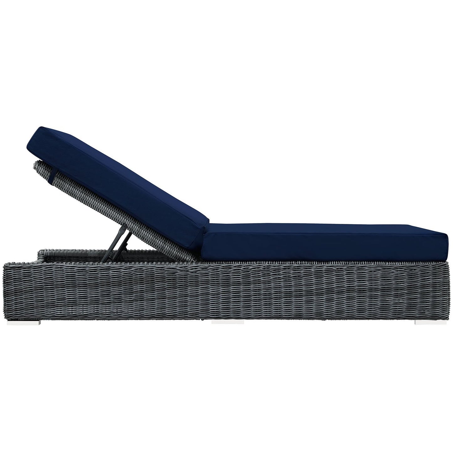 Patio Furniture Sets | Summon Outdoor Patio Chaise Lounge | Luxurious Two-Tone Rattan | Sunbrella Cushions | Aluminum Frame | Perfect for Patio, Backyard, Poolside | casafoyer.myshopify.com