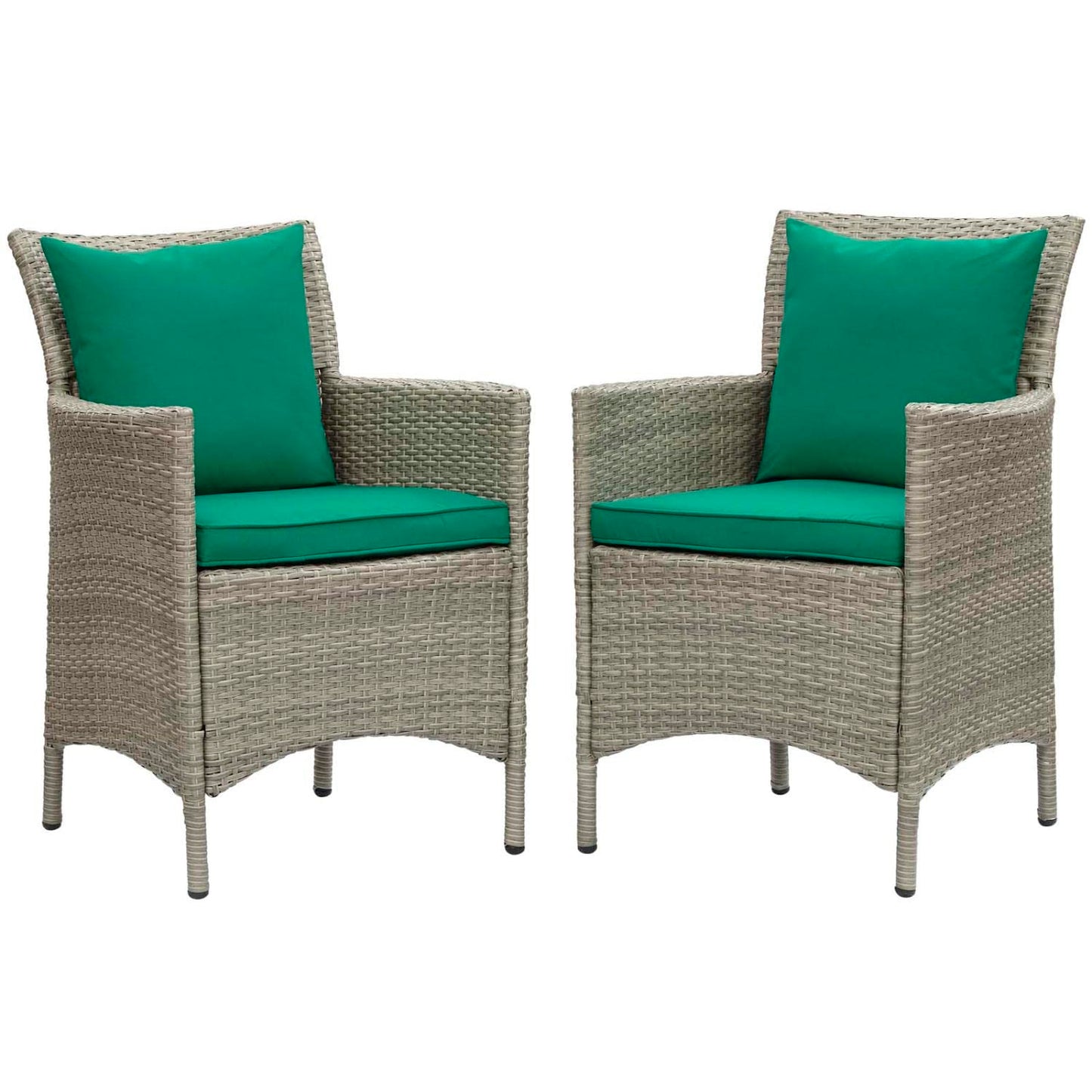 patio bistro sets | CasaFoyer Conduit Outdoor Patio Dining Arm Chair Set of 2 | Transitional Style | Durable Aluminum Frame | UV-Resistant Wicker Rattan | Comfortable Cushions | Waterproof Covers | casafoyer.myshopify.com