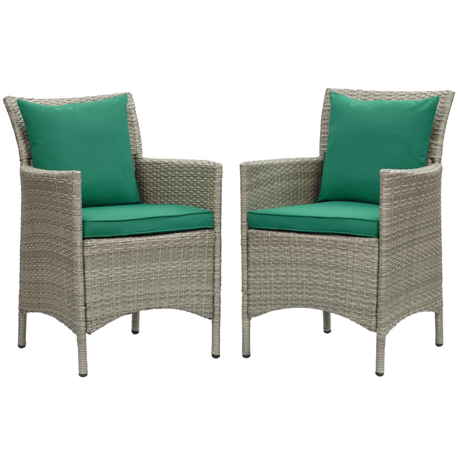 patio bistro sets | CasaFoyer Conduit Outdoor Patio Dining Arm Chair Set of 2 | Transitional Style | Durable Aluminum Frame | UV-Resistant Wicker Rattan | Comfortable Cushions | Waterproof Covers | casafoyer.myshopify.com