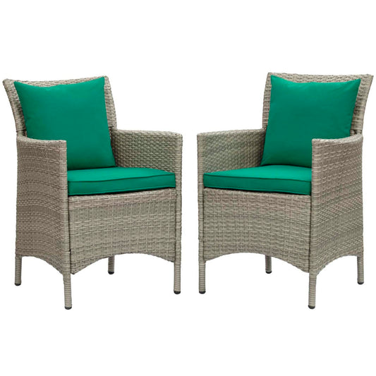patio bistro sets | CasaFoyer Conduit Outdoor Patio Dining Arm Chair Set of 2 | Transitional Style | Durable Aluminum Frame | UV-Resistant Wicker Rattan | Comfortable Cushions | Waterproof Covers | casafoyer.myshopify.com