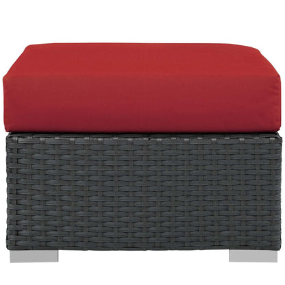 ottomans | Sojourn Outdoor Patio Ottoman | Sturdy & Versatile Seating | Sunbrella Fabric Cushions | UV Protection | casafoyer.myshopify.com