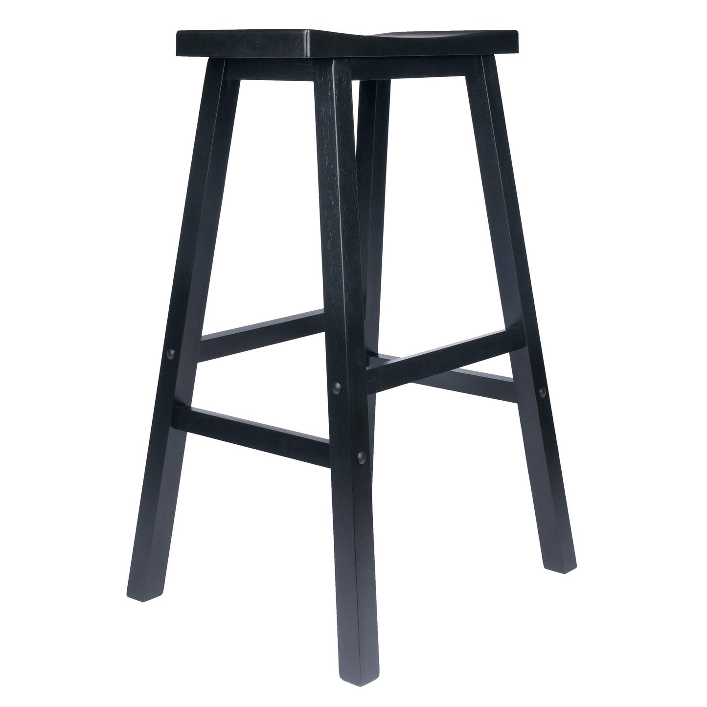 STOOL_SEATING | CasaFoyer  Wood Satori Saddle Seat Bar Stool | 29 Height | Black Finish | Beech Wood Construction | Stable & Functional Design | casafoyer.myshopify.com