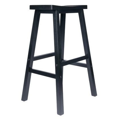 STOOL_SEATING | CasaFoyer  Wood Satori Saddle Seat Bar Stool | 29 Height | Black Finish | Beech Wood Construction | Stable & Functional Design | casafoyer.myshopify.com