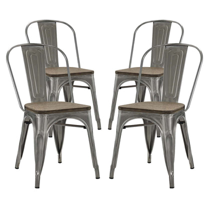 home office desk chairs | CasaFoyer Promenade Bamboo Side Chairs - Set of 4 | Vintage Distressed Finish | Timeless Charm for Dining Spaces | Versatile & Stylish | casafoyer.myshopify.com